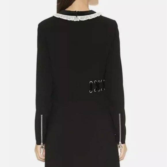 NWT Marc By Marc Jacobs Black Shift Knee-Length Dress Lace Detail XS ($449) - Picture 3 of 7